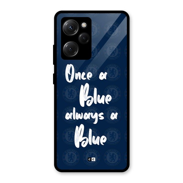 Always A Blue Glass Back Case for Poco X5 Pro