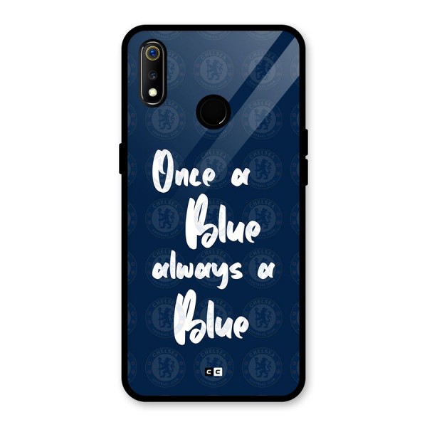 Always A Blue Glass Back Case for Realme 3i