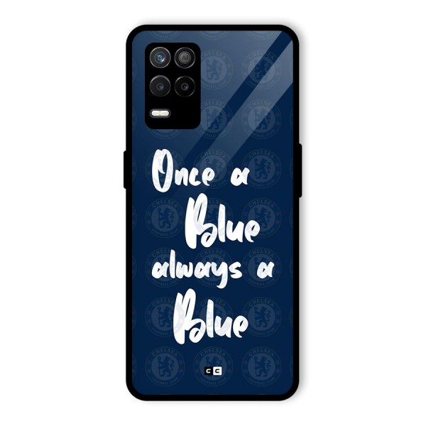 Always A Blue Glass Back Case for Realme 8s 5G
