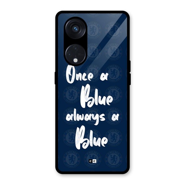 Always A Blue Glass Back Case for Reno8 T 5G