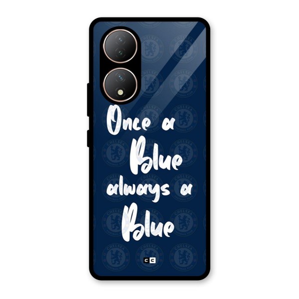 Always A Blue Glass Back Case for Vivo T2