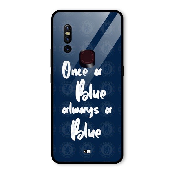 Always A Blue Glass Back Case for Vivo V15