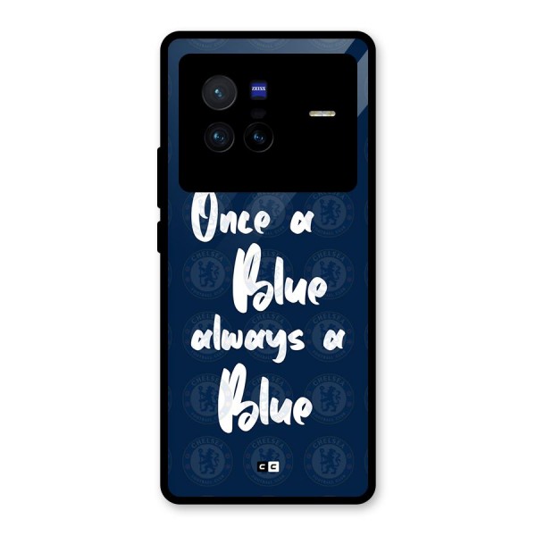 Always A Blue Glass Back Case for Vivo X80