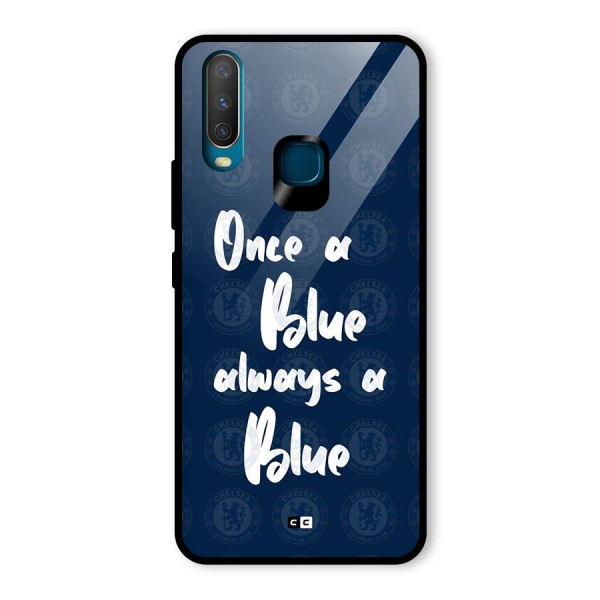 Always A Blue Glass Back Case for Vivo Y12