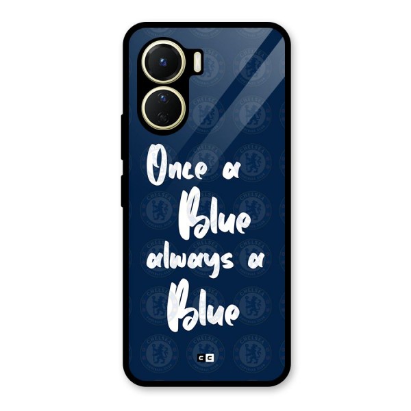 Always A Blue Glass Back Case for Vivo Y16