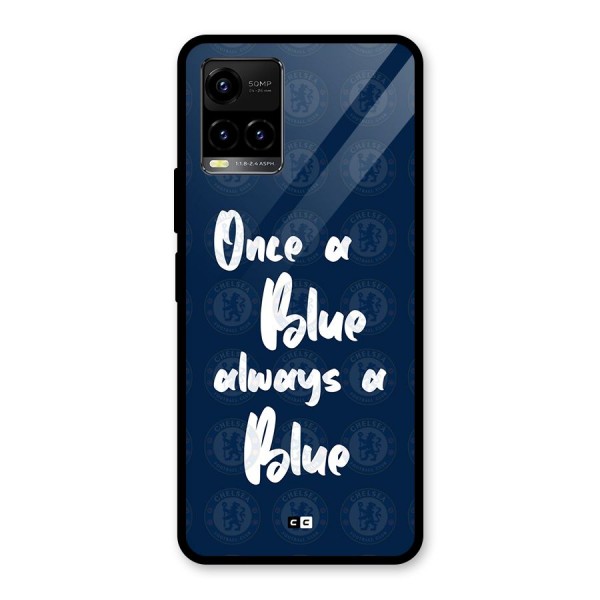 Always A Blue Glass Back Case for Vivo Y21A