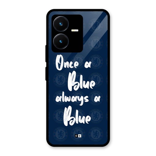 Always A Blue Glass Back Case for Vivo Y22