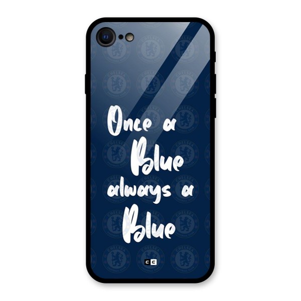 Always A Blue Glass Back Case for iPhone SE 2020