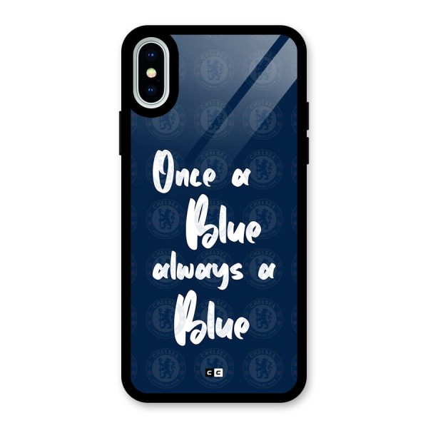 Always A Blue Glass Back Case for iPhone X