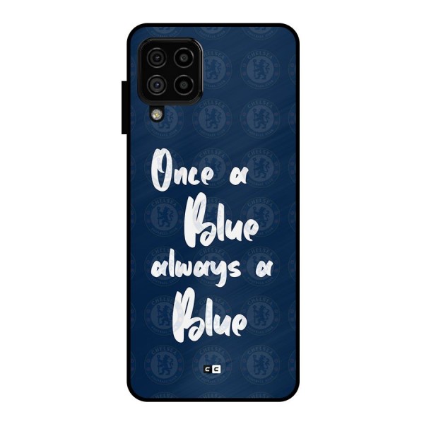 Always A Blue Metal Back Case for Galaxy A22 4G