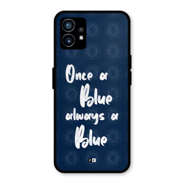 Always A Blue Metal Back Case for Nothing Phone 1