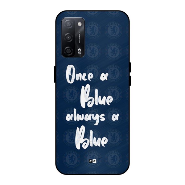 Always A Blue Metal Back Case for Oppo A53s 5G