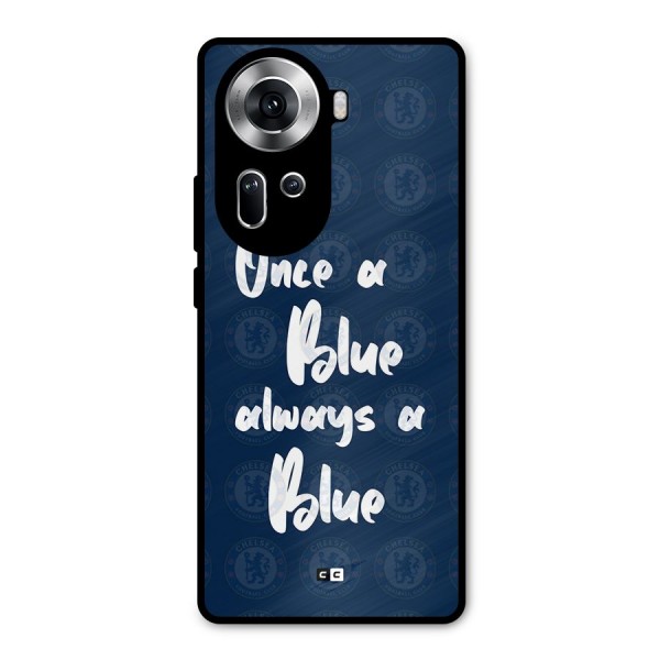 Always A Blue Metal Back Case for Oppo Reno11 5G