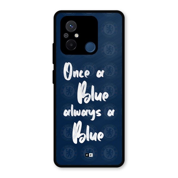 Always A Blue Metal Back Case for Poco C55