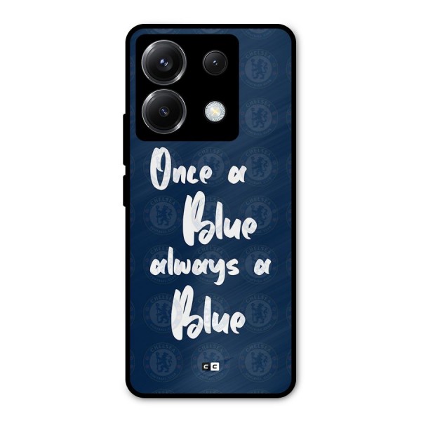 Always A Blue Metal Back Case for Poco X6