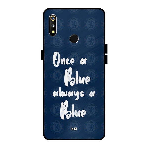 Always A Blue Metal Back Case for Realme 3