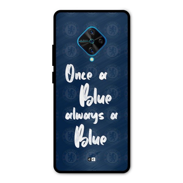 Always A Blue Metal Back Case for Vivo S1 Pro