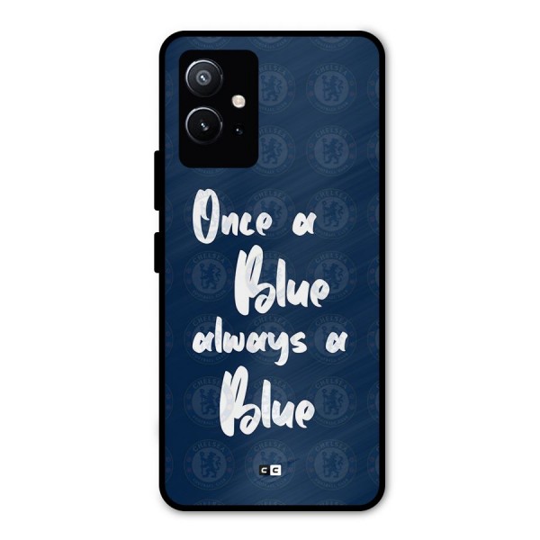 Always A Blue Metal Back Case for Vivo T1 5G