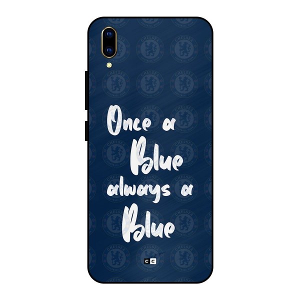 Always A Blue Metal Back Case for Vivo V11 Pro