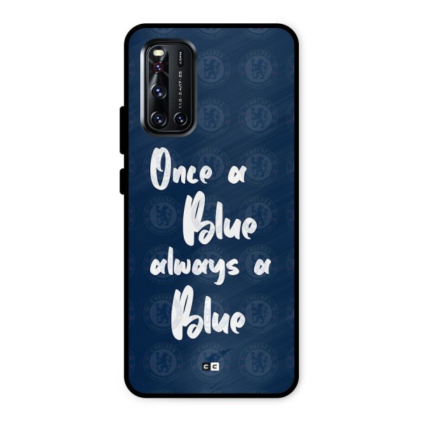 Always A Blue Metal Back Case for Vivo V19