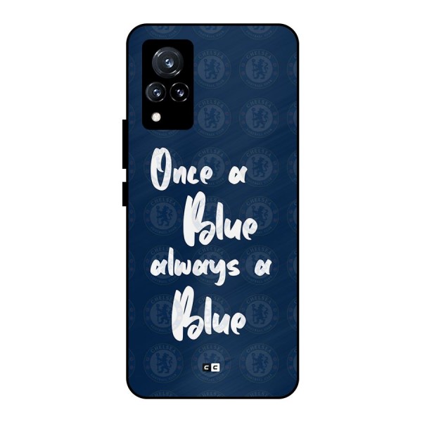 Always A Blue Metal Back Case for Vivo V21 5G