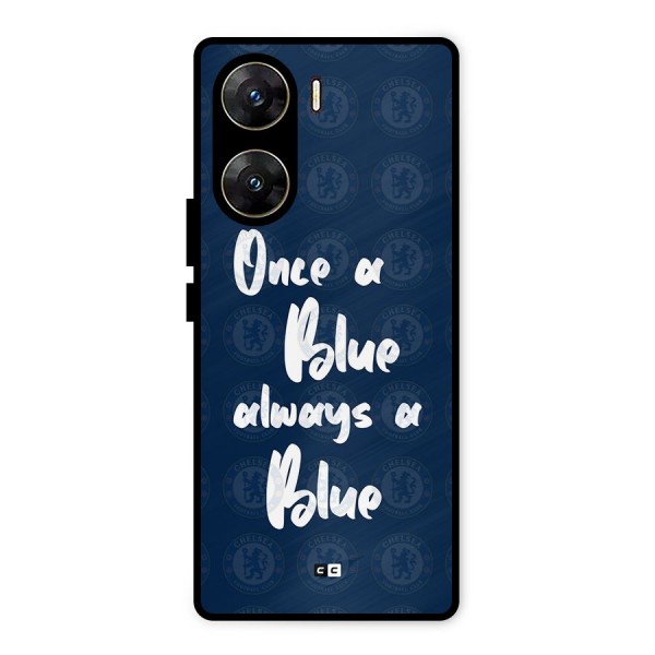 Always A Blue Metal Back Case for Vivo V29e