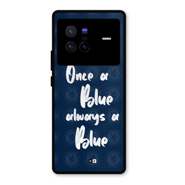 Always A Blue Metal Back Case for Vivo X80