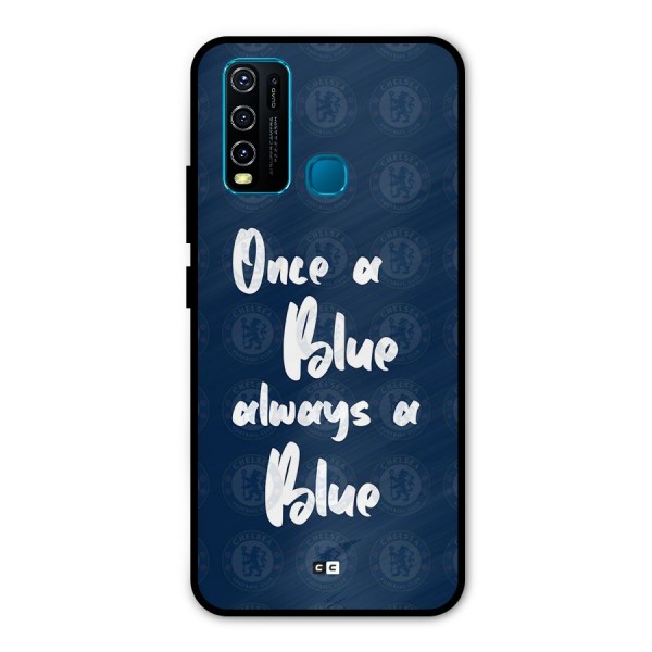 Always A Blue Metal Back Case for Vivo Y30