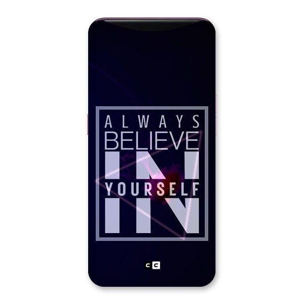 Always Believe in Yourself Back Case for Oppo Find X