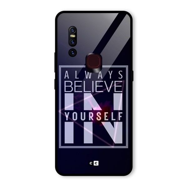 Always Believe in Yourself Glass Back Case for Vivo V15