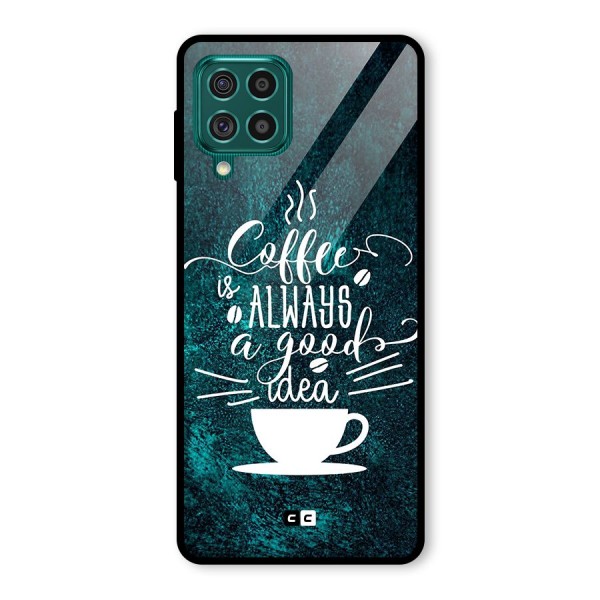 Always Coffee Glass Back Case for Galaxy F62