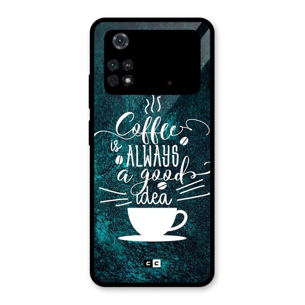 Always Coffee Glass Back Case for Poco M4 Pro 4G