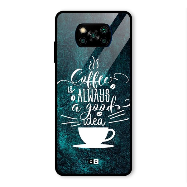 Always Coffee Glass Back Case for Poco X3 Pro