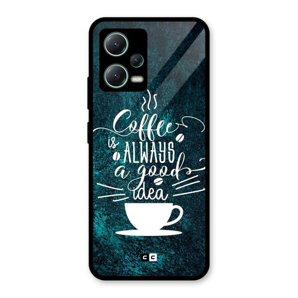 Always Coffee Glass Back Case for Poco X5