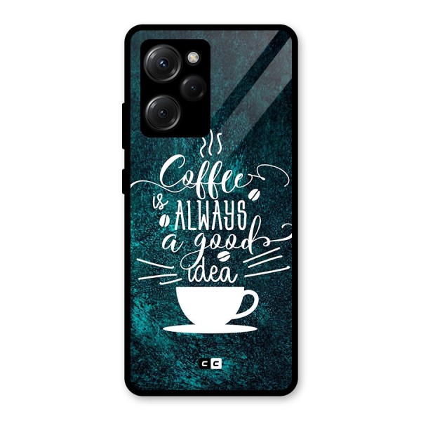 Always Coffee Glass Back Case for Poco X5 Pro