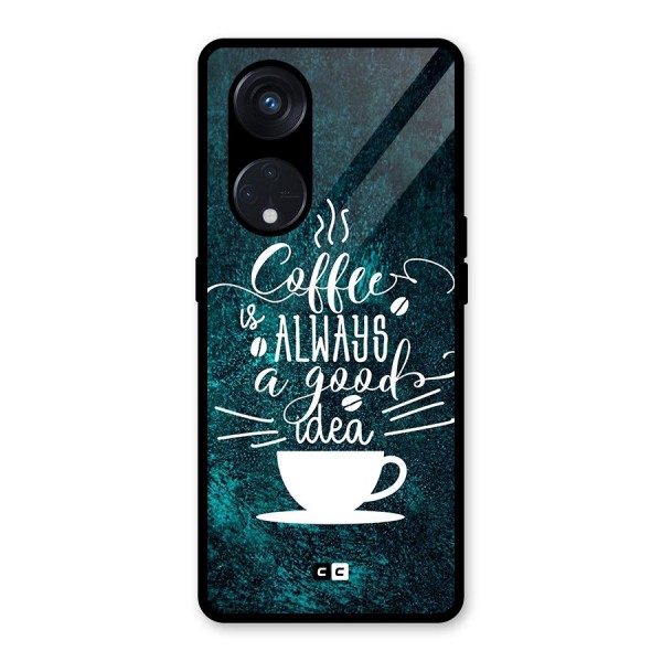 Always Coffee Glass Back Case for Reno8 T 5G