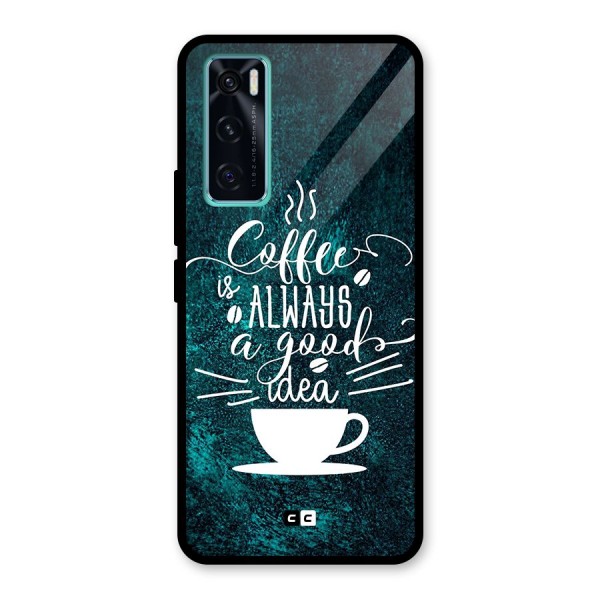 Always Coffee Glass Back Case for Vivo V20 SE