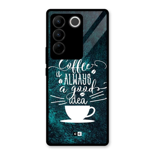 Always Coffee Glass Back Case for Vivo V27