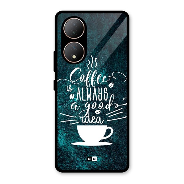 Always Coffee Glass Back Case for Vivo Y100A