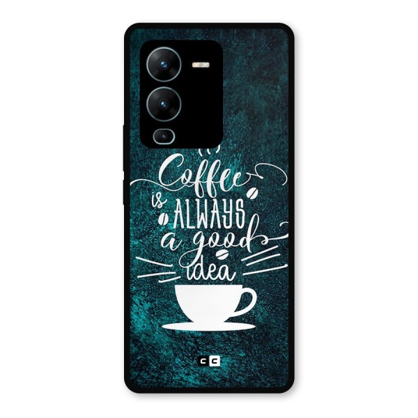 Always Coffee Metal Back Case for Vivo V25 Pro