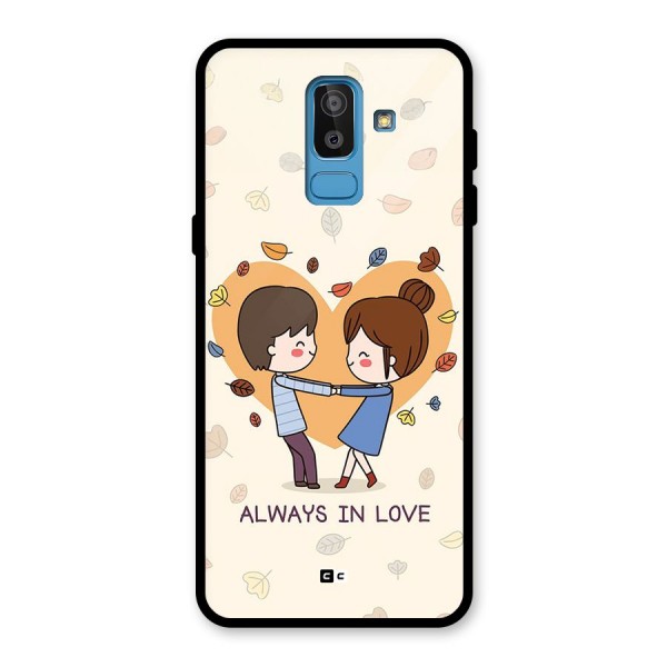 Always In Love Glass Back Case for Galaxy J8