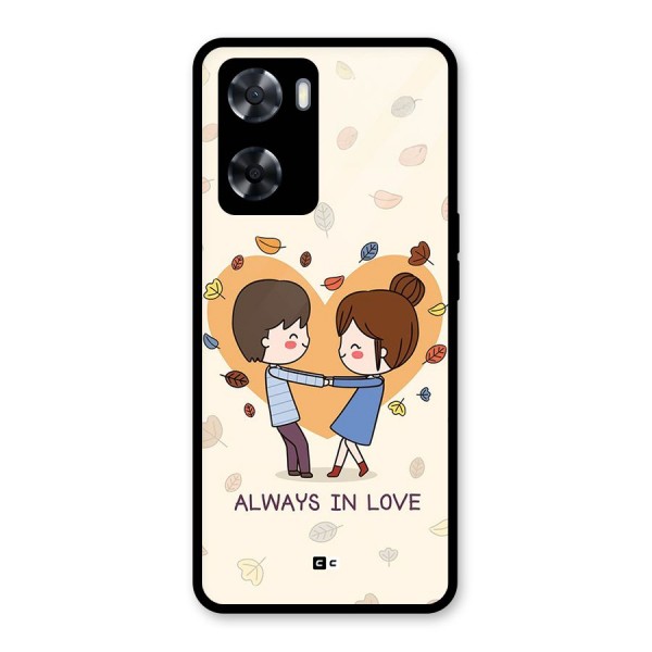 Always In Love Glass Back Case for Oppo A57 2022