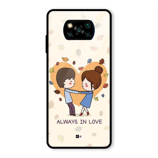 Always In Love Glass Back Case for Poco X3 Pro