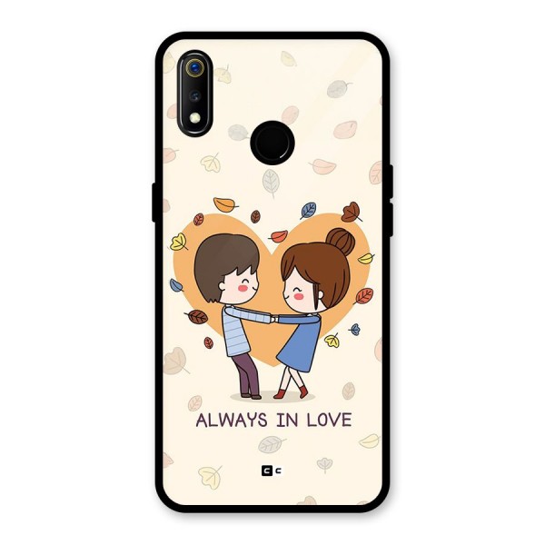 Always In Love Glass Back Case for Realme 3