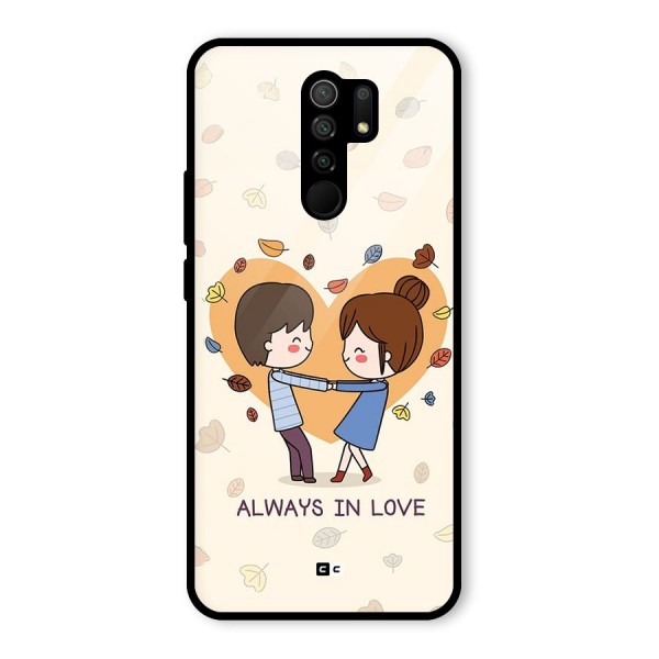 Always In Love Glass Back Case for Redmi 9 Prime