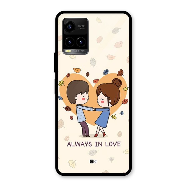 Always In Love Glass Back Case for Vivo Y21A