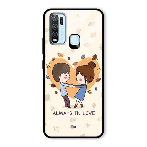 Always In Love Glass Back Case for Vivo Y30