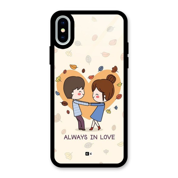 Always In Love Glass Back Case for iPhone X