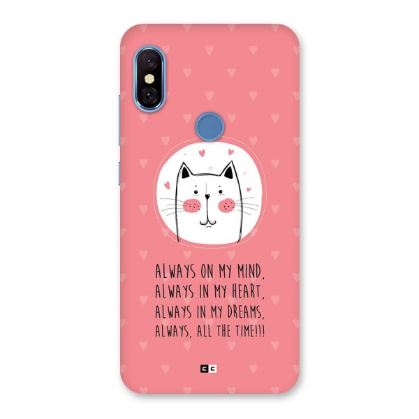 Always In Mind Back Case for Redmi Note 6 Pro