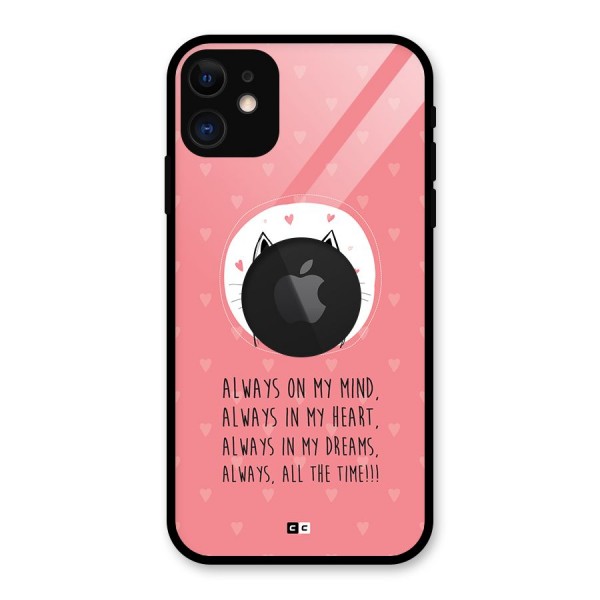 Always In Mind Back Case for iPhone 11 Logo Cut